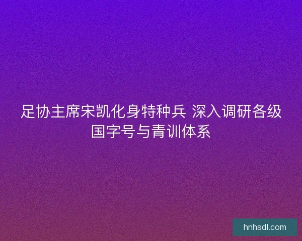 足协主席宋凯化身特种兵 深入调研各级国字号与青训体系 足协主席宋凯化身特种兵 深入调研各级国字号与青训体系